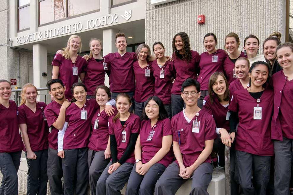 group photo of nursing students